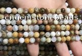 COP1566 15.5 inches 4mm round yellow moss opal beads wholesale