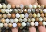 COP1568 15.5 inches 8mm round yellow moss opal beads wholesale