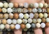 COP1569 15.5 inches 10mm round yellow moss opal beads wholesale