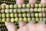 COP1574 15.5 inches 8mm round Australia olive green opal beads