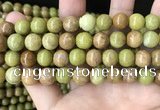 COP1575 15.5 inches 10mm round Australia olive green opal beads