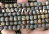 COP1580 15.5 inches 8mm round Australia brown green opal beads