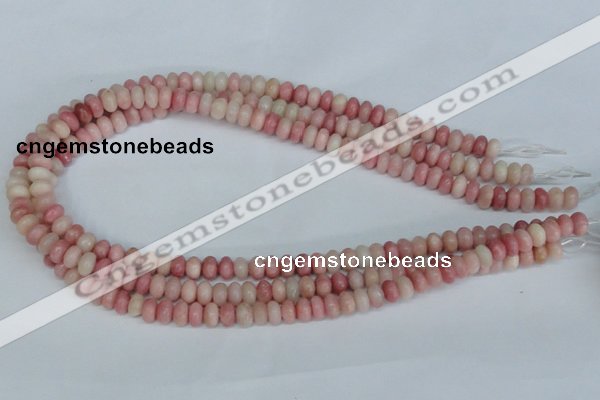 COP159 15.5 inches 5*8mm rondelle pink opal gemstone beads wholesale