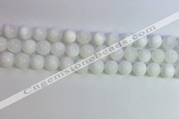 COP1617 15.5 inches 10mm round white opal gemstone beads