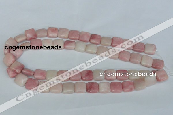 COP162 15.5 inches 14*14mm square pink opal gemstone beads wholesale