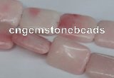 COP163 15.5 inches 15*20mm rectangle pink opal gemstone beads