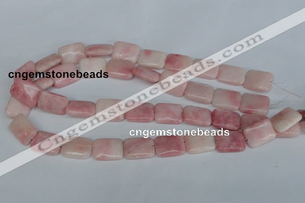 COP163 15.5 inches 15*20mm rectangle pink opal gemstone beads