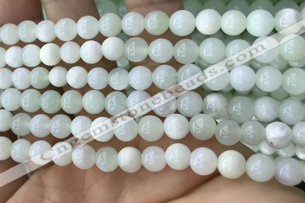 COP1635 15.5 inches 6mm round natural green opal beads