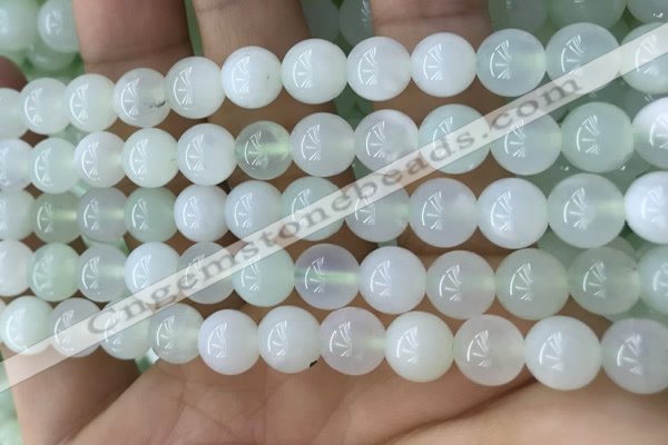 COP1636 15.5 inches 8mm round natural green opal beads
