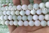 COP1637 15.5 inches 10mm round natural green opal beads