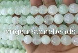 COP1638 15.5 inches 12mm round natural green opal beads