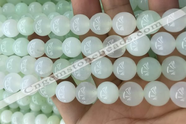 COP1638 15.5 inches 12mm round natural green opal beads