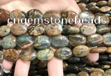 COP1653 15.5 inches 13*18mm oval green opal gemstone beads