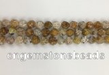 COP1676 15.5 inches 8mm faceted nuggets yellow opal gemstone beads