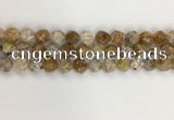 COP1677 15.5 inches 10mm faceted nuggets yellow opal gemstone beads