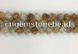 COP1678 15.5 inches 12mm faceted nuggets yellow opal gemstone beads