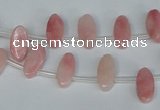 COP169 15.5 inches 6*12mm top-drilled marquise pink opal gemstone beads