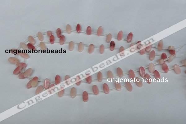 COP169 15.5 inches 6*12mm top-drilled marquise pink opal gemstone beads