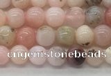 COP1701 15.5 inches 4mm round natural pink opal gemstone beads