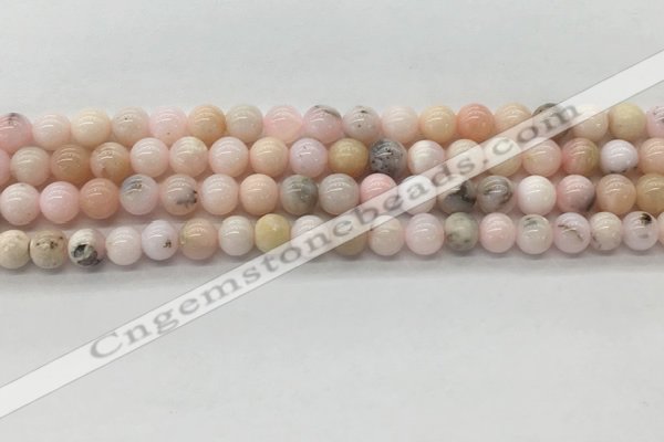 COP1702 15.5 inches 6mm round natural pink opal gemstone beads