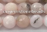 COP1712 15.5 inches 8mm faceted round natural pink opal beads