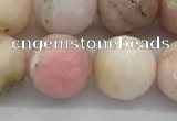 COP1714 15.5 inches 12mm faceted round natural pink opal beads