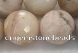 COP1717 15.5 inches 18mm faceted round natural pink opal beads