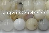 COP1725 15.5 inches 6mm round white opal beads wholesale