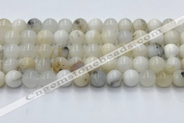 COP1727 15.5 inches 10mm round white opal beads wholesale