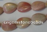 COP173 15.5 inches 13*18mm flat teardrop pink opal gemstone beads