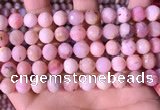 COP1744 15.5 inches 9mm faceted round natural pink opal beads