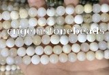 COP1754 15.5 inches 8mm round natural white opal gemstone beads