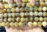 COP1769 15.5 inches 12mm round matte yellow opal beads wholesale