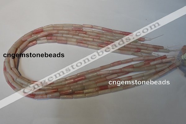 COP178 15.5 inches 4*13mm tube pink opal gemstone beads wholesale