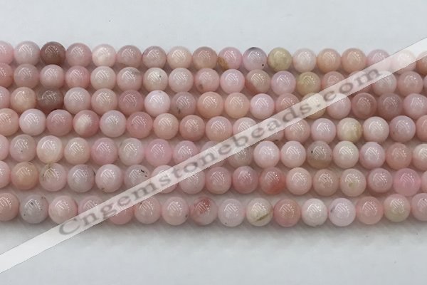 COP1780 15.5 inches 6mm round pink opal gemstone beads