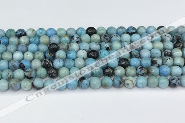 COP1790 15.5 inches 6mm round blue opal gemstone beads