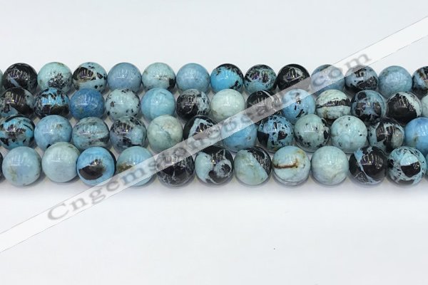 COP1793 15.5 inches 12mm round blue opal gemstone beads