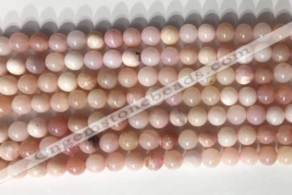 COP1796 15.5 inches 6mm round pink opal gemstone beads