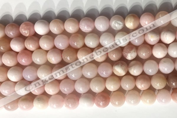 COP1797 15.5 inches 8mm round pink opal gemstone beads