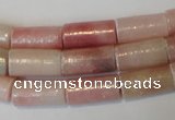 COP180 15.5 inches 8*16mm tube pink opal gemstone beads wholesale