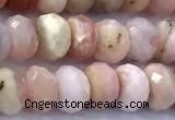 COP1875 15 inches 5*7mm faceted rondelle pink opal beads