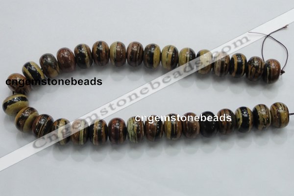 COP205 15.5 inches 12*18mm rondelle natural brown opal gemstone beads