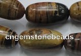 COP209 15.5 inches 15*30mm rice natural brown opal gemstone beads