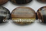 COP217 15.5 inches 22*30mm oval natural brown opal gemstone beads