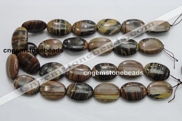 COP217 15.5 inches 22*30mm oval natural brown opal gemstone beads