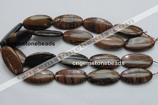 COP218 15.5 inches 20*40mm oval natural brown opal gemstone beads