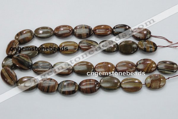 COP233 15.5 inches 18*25mm oval natural brown opal gemstone beads