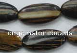 COP234 15.5 inches 15*30mm oval natural brown opal gemstone beads