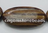 COP236 15.5 inches 25*50mm oval natural brown opal gemstone beads