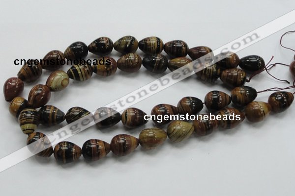 COP239 15.5 inches 15*20mm teardrop natural brown opal gemstone beads